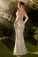 NUDE CRYSTAL FITTED GOWN CDA1312-1