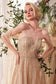 Strapless Ombre Beaded A-Line Dress-1