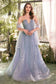 Strapless Ombre Beaded A-Line Dress-2