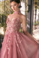 Strapless Lace Ball Gown & Choker-2