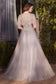 Capelet Crystal Bead Gown-2