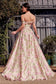 Floral Printed Off The Shoulder A-Line Dress-4