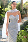 Strapless Sequin Embellished Fitted Dress-3