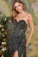 Strapless Fitted Appliqué Embellished Gown-3