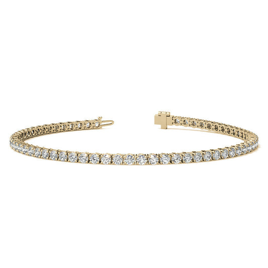 3.50 CTW Lab Grown Diamond Tennis Bracelet in 14kt White/Yellow Gold (G/VS) AGI Certified-0