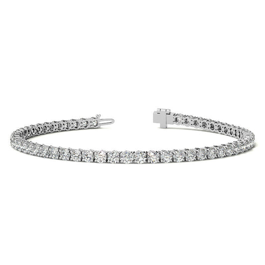4.00 CTW AGI Certified Lab-Grown Diamond (G/VS) Tennis Bracelet in Choice of 14K Yellow or 14k White Gold-0