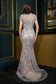 Silver - Nude Beaded Sheath Gown-1