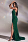 Sparkly Stretch Fitted Lace Up Gown-4