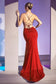 Sparkly Stretch Fitted Lace Up Gown-6