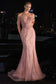 Beaded Off The Shoulder Fit & Flare Gown-0