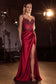 Fitted Satin & Lace Gown-1