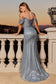 Beaded Off The Shoulder Mermaid Dress-5