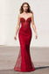 Strapless Sweetheart Fitted Rhinestone Gown-0
