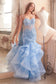 Rose Lace Applique Mermaid Open Back Sweetheart Long Prom Dress CDCC8915-3