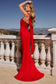 Strapless Chiffon Fitted Draped Dress-1