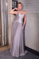 Ball Gown Strapless Satin Corset Crystal Embellished Bodice Chiffon Skirt-4
