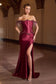 Fitted Strapless Lace & Satin Gown-2