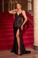 Fitted Satin & Lace Embellished Gown-2