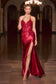 Fitted Satin & Lace Embellished Gown-3