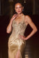Fitted Satin & Lace Embellished Gown-4
