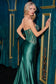 Crystal Strapless Fitted Satin Dress-1