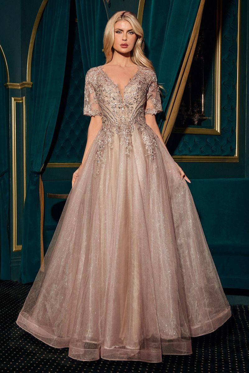 Lace Appliqué & Layered Glitter Tulle-2