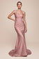 Stetch Satin Halter Fitted Dress-5