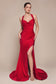Stetch Satin Halter Fitted Dress-13