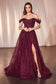 Off The Shoulder A-Line Ball Gown-1