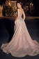 Beaded Fitted Gown With Overskirt-2