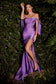 Stretch Luxe Jersey Gathered Off or On Shoulder Bodice Leg Slit Prom & Bridesmaid Dress CDCD943 Sale-12