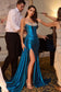 Micro Crystal Strapless Satin Gown-0