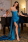 Micro Crystal Strapless Satin Gown-6