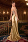 Crystal Strapless Fitted Satin Dress-2