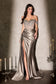 Off The Shoulder Satin Fitted Gown-1
