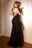 One Shoulder Sequin Gown-2