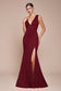 Fitted V-Neck Mermaid Dress-1