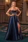 Strapless Satin With Crystal Embellishment-2