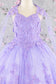 3-D Butterfly Sequin Mesh Kids Dress w/ Detachable Long Mesh Cape-4