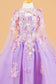 3D Flower and Butterfly Applique Embellished Spaghetti Strap Kids Dress With Matching Tunic-2