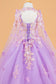 3D Flower and Butterfly Applique Embellished Spaghetti Strap Kids Dress With Matching Tunic-3