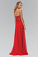 Spaghetti Straps Floor Length Dress Accented with Jewel-2
