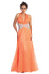 Halter Floor Length Dress Accented with Lace and Jewel-2