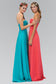 Strapless Chiffon Long Dress with Pleated Bodice-2