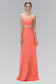 Strapless Sweetheart Chiffon Long Dress with Pleated Bodice and Bead Detailing-2