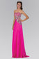 Strapless Sweetheart Chiffon Floor Length Dress with Bead Embellished Bodice-3