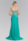 Strapless Sweetheart Chiffon Floor Length Dress with Bead Embellished Bodice-1