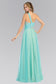 One Shoulder Lace Long Dress with Chiffon Overlay-1