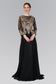 Lace Embellished Floor Length Dress with Sheer Sleeve-5