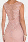 Mesh Mermaid Long Dress with Beads and Jewels Embellished-6